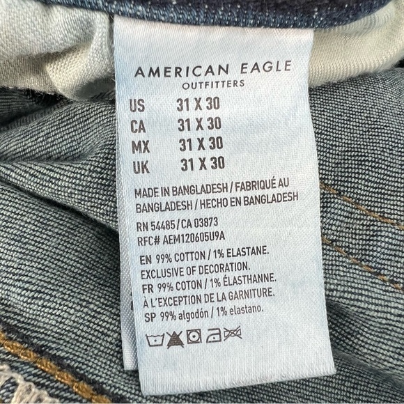 American Eagle Outfitters Slim Straight Jeans Size 31 x 30 Men’s - Picture 5 of 5